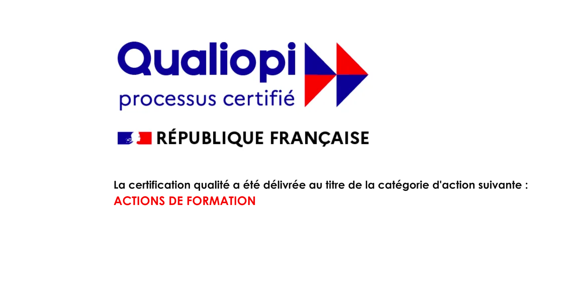 Organisme de formation certifié Qualiopi